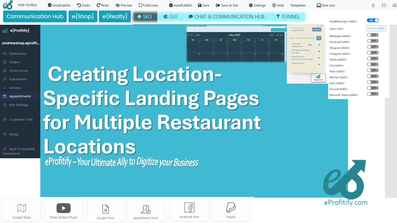 Creating Location-Specific Landing Pages for Multiple Restaurant Locations